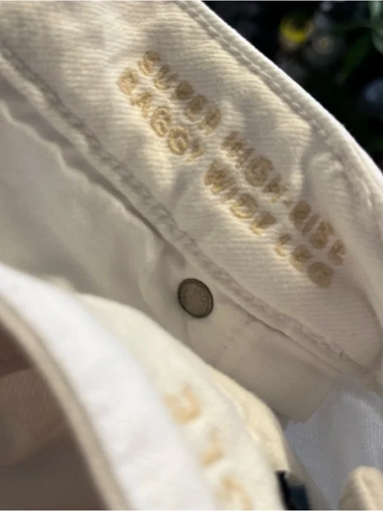 American Eagle Dreamy Drape Stretch Super High Waisted Cargo Baggy Wide Leg Jean - Picture 14 of 15